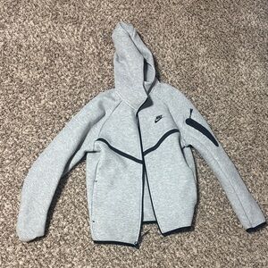 Nike Kids Light Gray Hooded Jacket
